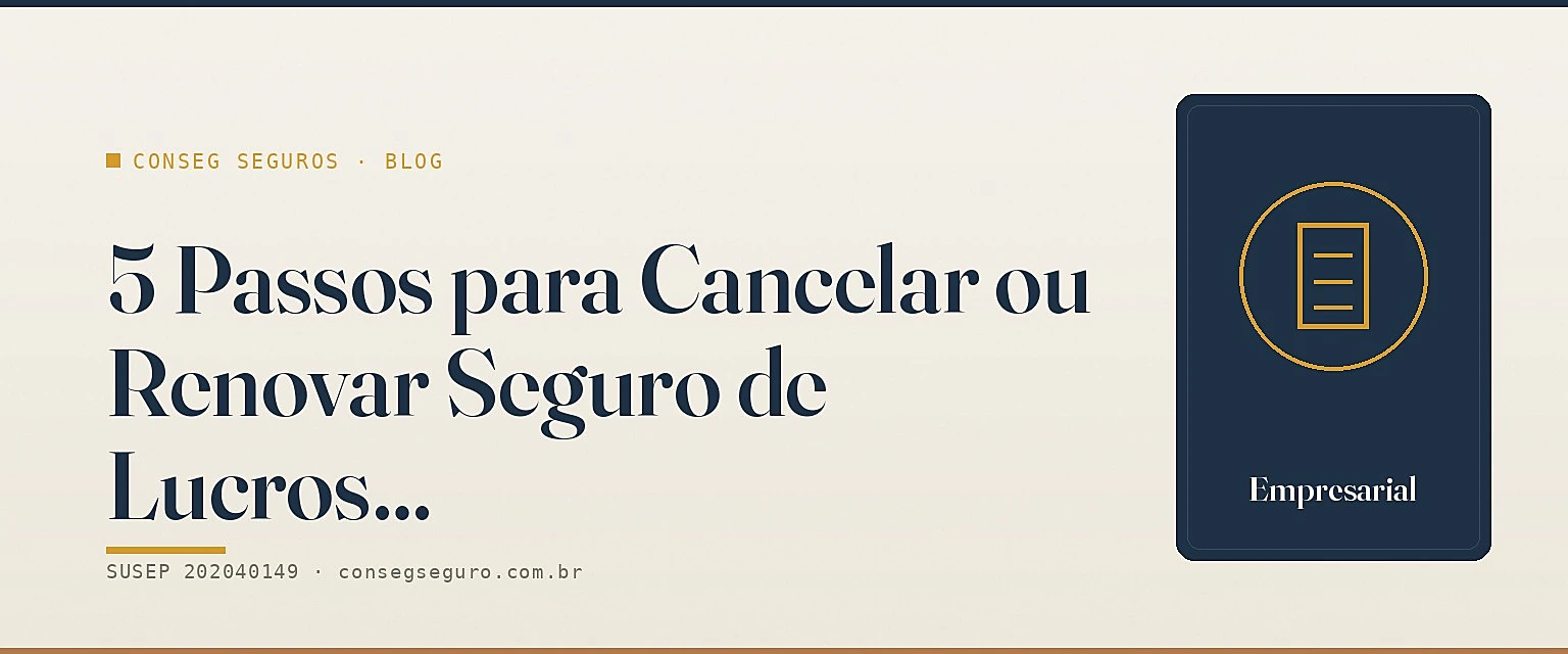 5 Passos para Cancelar ou Renovar Seguro de Lucros Cessantes no DF em 2026 — guia ilustrado