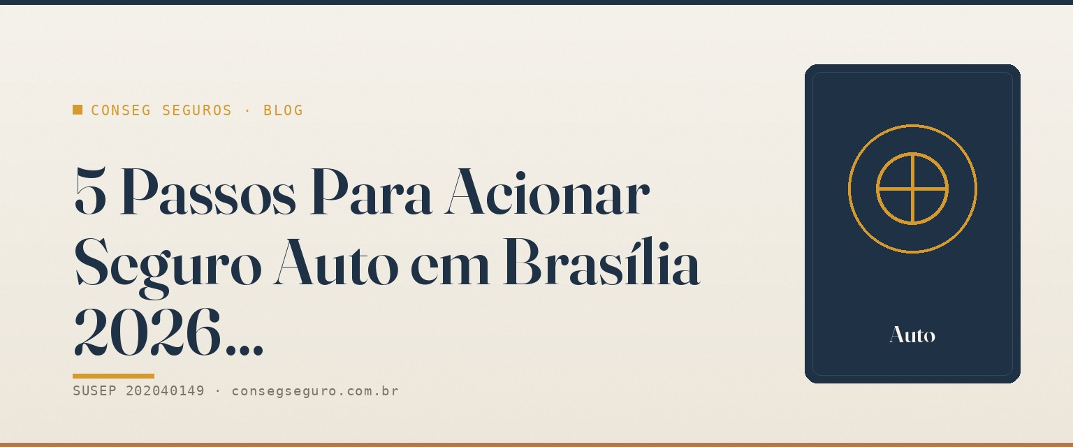5 Passos Para Acionar Seguro Auto em Brasília 2026: Guia Essencial — guia ilustrado