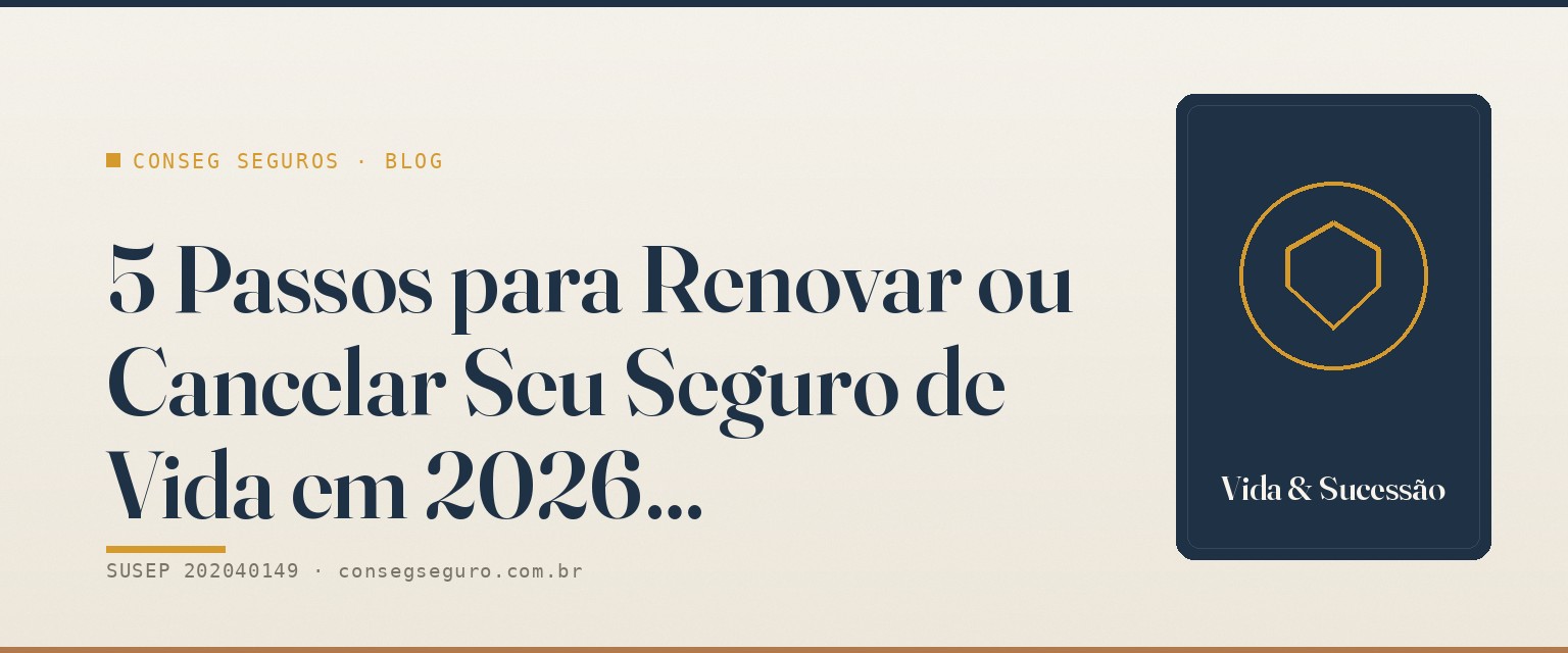 5 Passos para Renovar ou Cancelar Seu Seguro de Vida em 2026 — guia ilustrado para o mercado de Brasília e DF