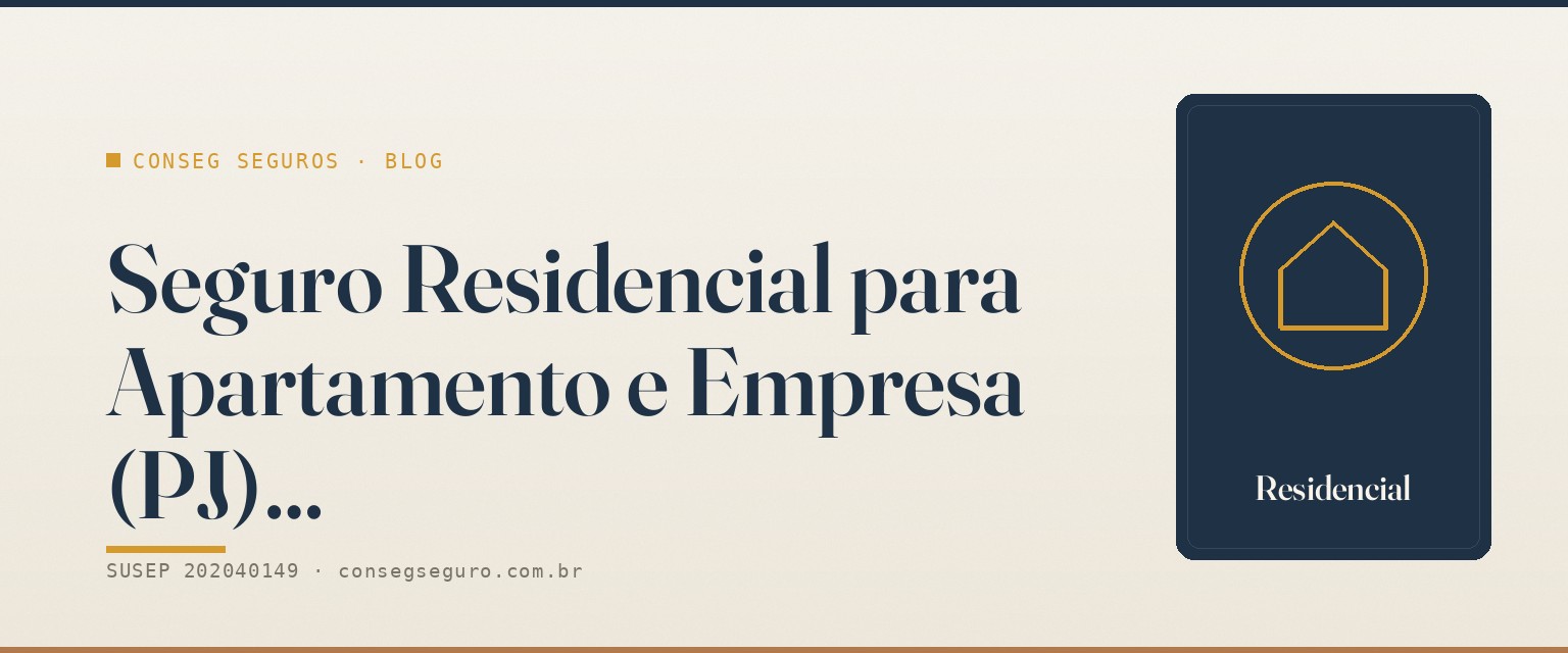 Seguro Residencial para Apartamento e Empresa (PJ): Guia Completo 2026 — guia ilustrado para o mercado de Brasília e DF