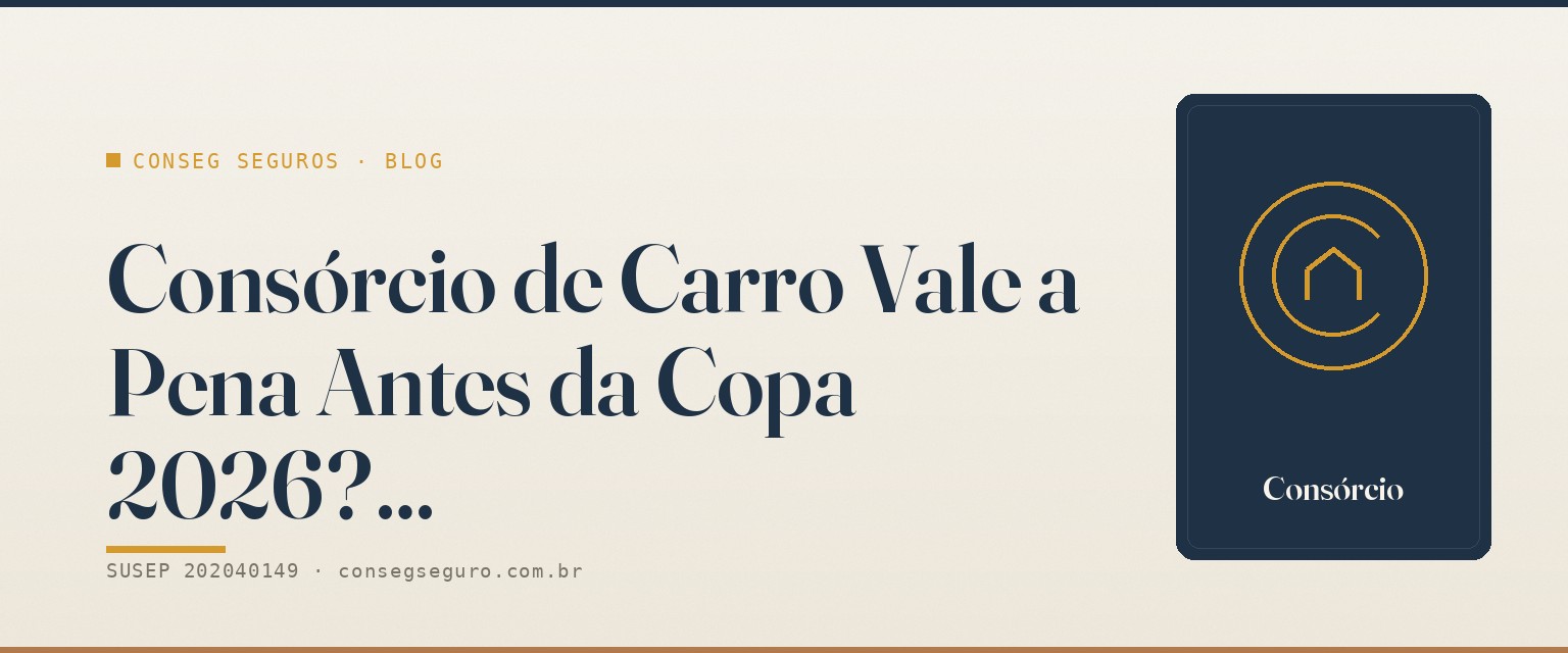 Consórcio de Carro: Vale a Pena em 2026 no DF? — guia ilustrado