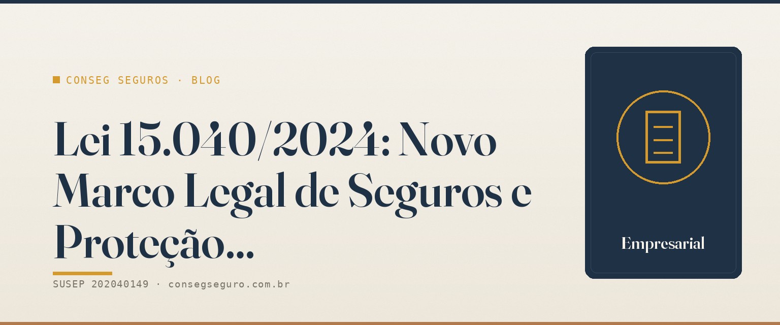 Lei 15.040/2024: Novo Marco Legal de Seguros e Proteção Patrimonial no DF — guia ilustrado