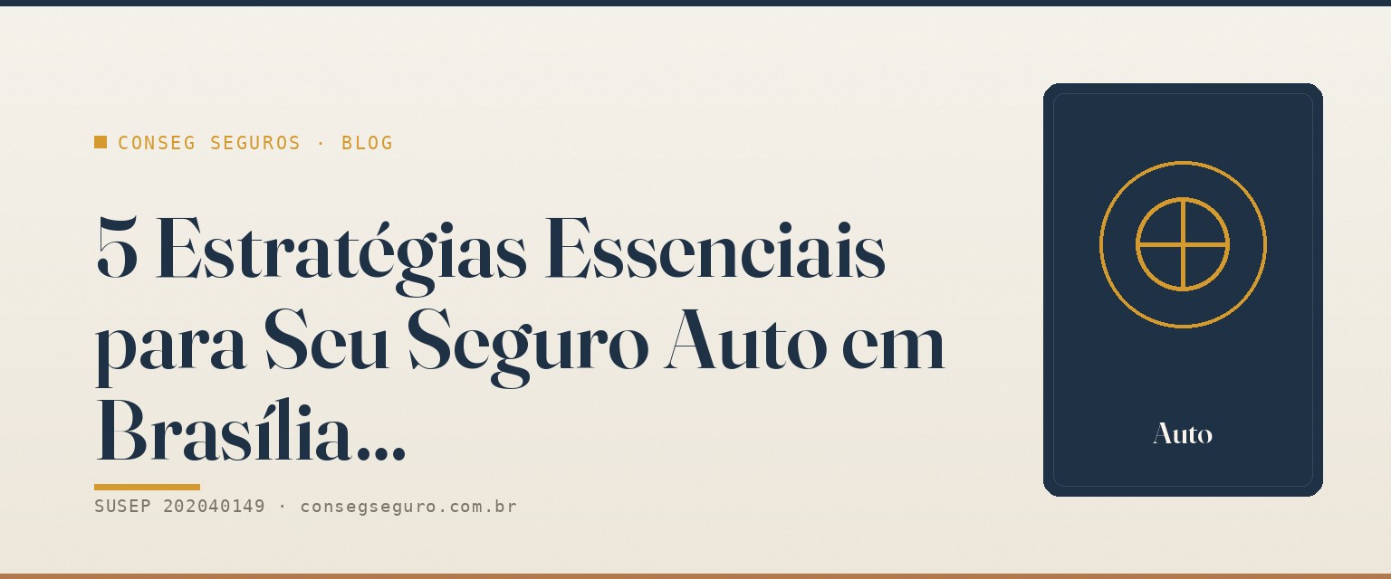 5 Estratégias Essenciais para Seu Seguro Auto em Brasília — guia ilustrado