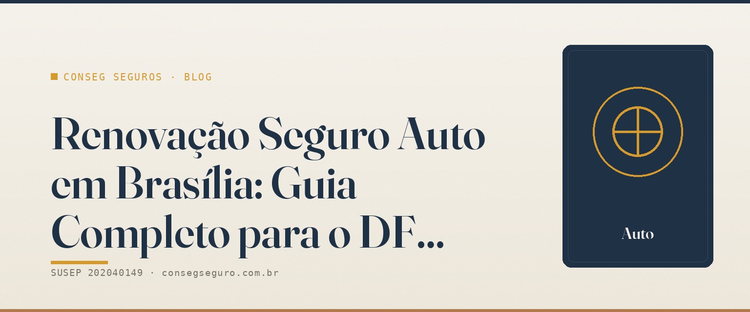 Renovação Seguro Auto em Brasília: Guia Completo para o DF — guia ilustrado