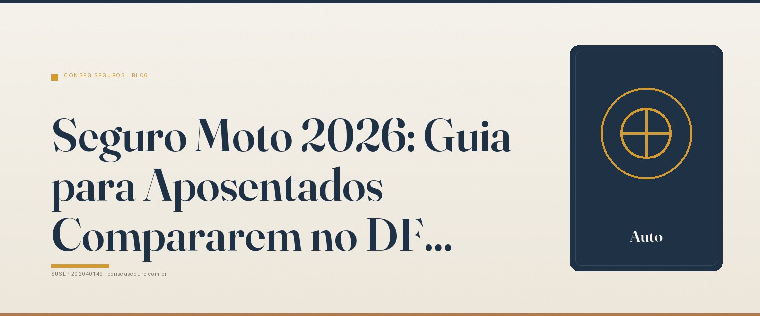 Seguro Moto 2026: Guia para Aposentados Compararem no DF — guia ilustrado