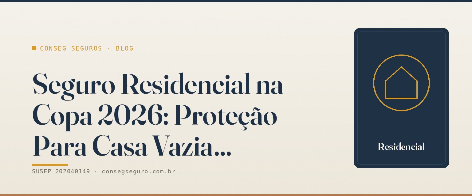 Seguro Residencial para Casa Vazia na Copa 2026 em Brasília — guia ilustrado