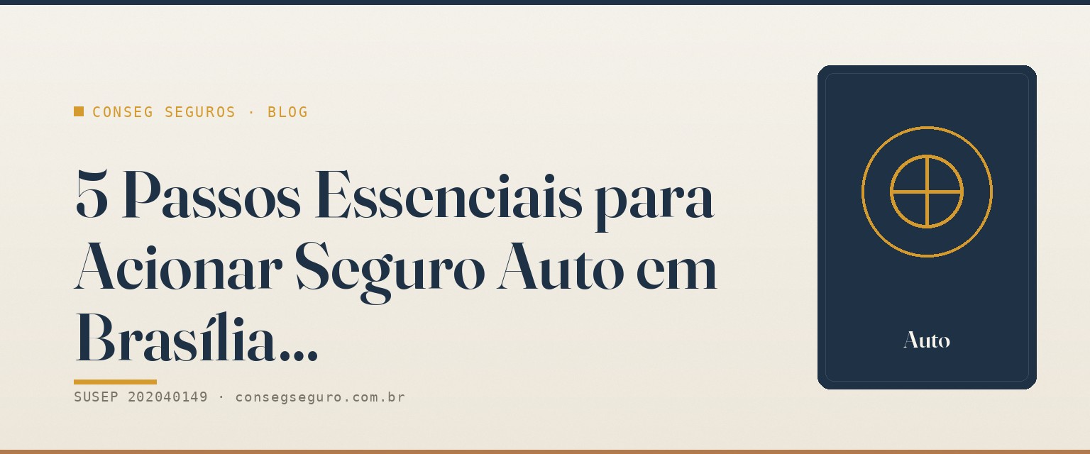 5 Passos Essenciais para Acionar Seguro Auto em Brasília 2026: Guia Completo — guia ilustrado
